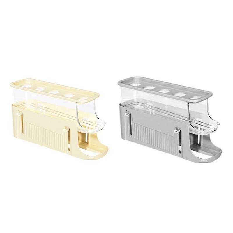 2PCS Egg Storage Trays for Refrigerator Egg Dispenser for Refrigerator 3 Tiers Space-Saving Egg Disp