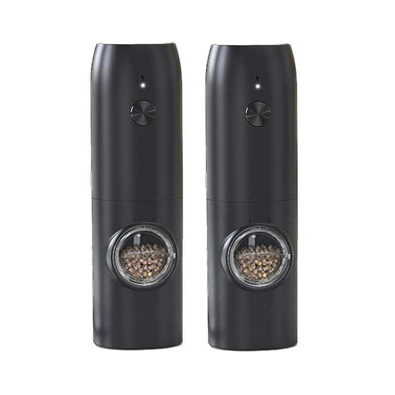 2pcs Electric Salt and Pepper Grinder Set Salt Pepper Grinder Adjustable Coarseness