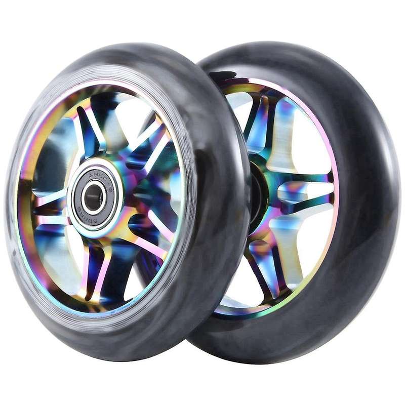 2Pcs Electric Scooter Wheel Scooter Replacement Wheels with Bearing Stunt Scooter Pu Wheels Scooter
