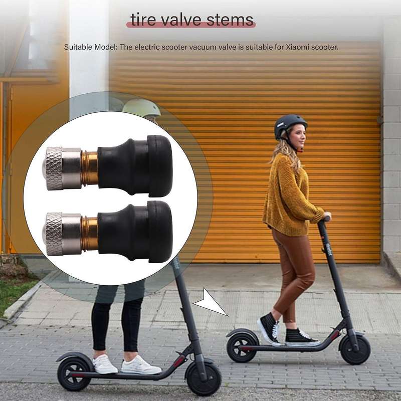 2pcs Electric Scooter Vacuum Valve for Scooter Tyre Tubeless Tire Valve Wheel Valve Electric Scoote