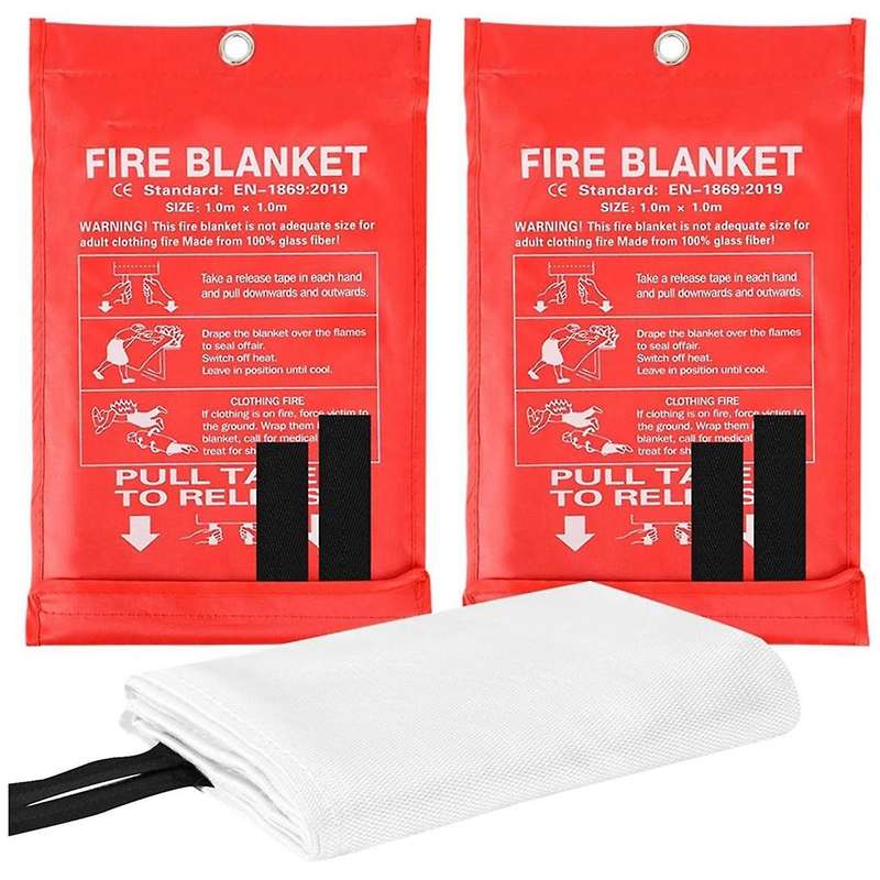 2PCS Emergency Fire Blanket for Home Extinguishing Blanket Fire Blankets for Home, Kitchen School Of