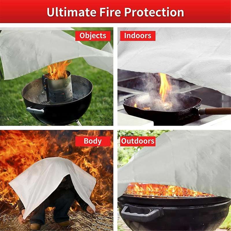 2PCS Emergency Fire Blanket for Home Extinguishing Blanket Fire Blankets for Home, Kitchen School Of