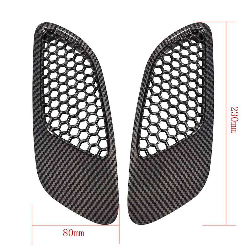 2PCS Engine Hood Vent Louvers Air Scoop Bonnet Vent Cover for  E90 E91 E92 E93 M3, Carbon Fiber Patt