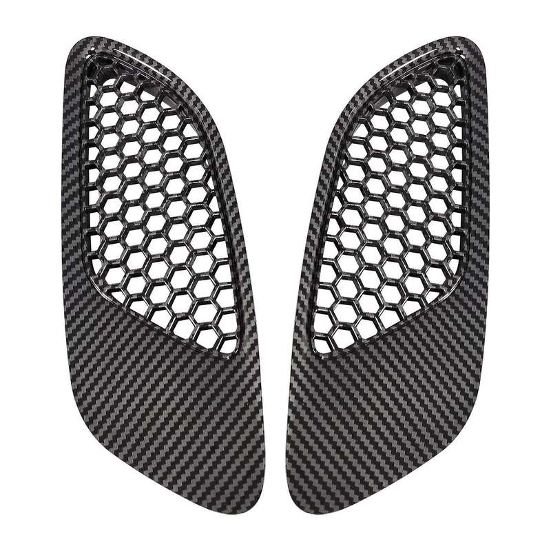 2PCS Engine Hood Vent Louvers Air Scoop Bonnet Vent Cover for  E90 E91 E92 E93 M3, Carbon Fiber Patt