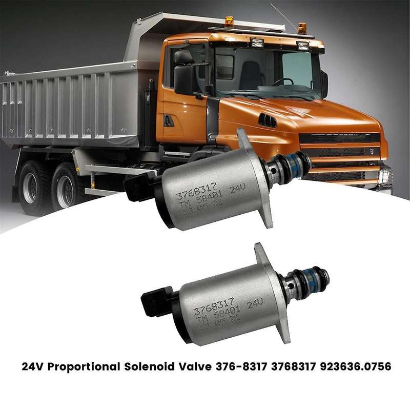 2Pcs Excavator 24V Proportional Solenoid Valve 376-8317 923636.0756 for Tractor Truck Forklift Hydra