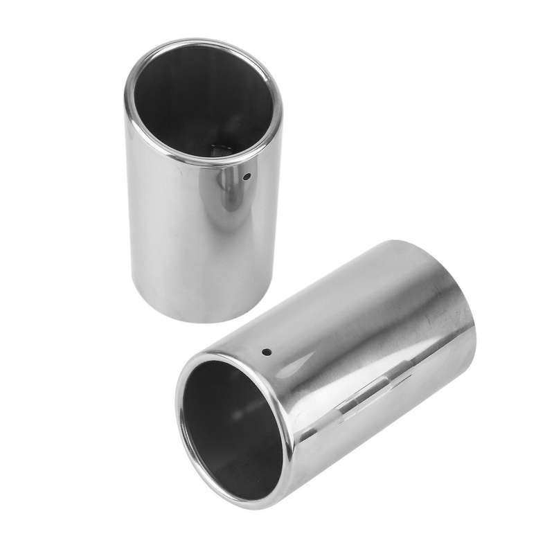 2Pcs Exhaust Tip for S60 Xc60 2011-2013 Muffler Pipe Tail Pipe End Finisher Chrome Trim Stainless St