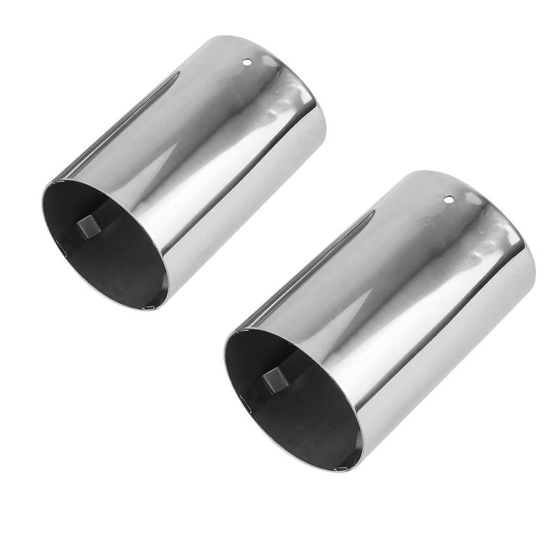 2Pcs Exhaust Tip for S60 Xc60 2011-2013 Muffler Pipe Tail Pipe End Finisher Chrome Trim Stainless St