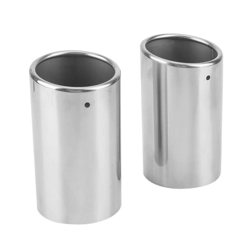 2Pcs Exhaust Tip for S60 Xc60 2011-2013 Muffler Pipe Tail Pipe End Finisher Chrome Trim Stainless St