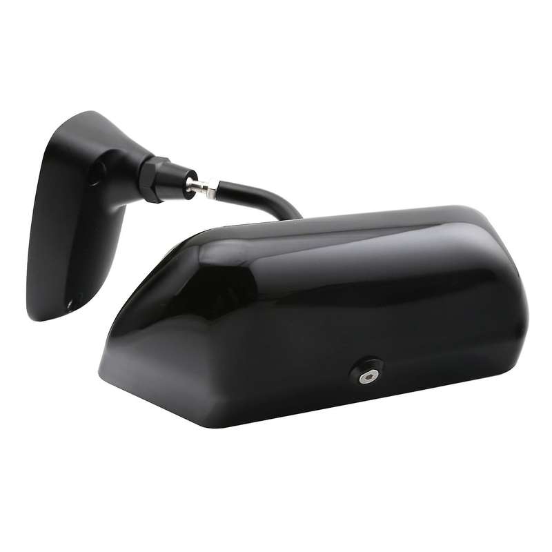 2Pcs F1 Style Bright Black Auto Car Side Blue Rearview Mirror Metal Bracket Universal