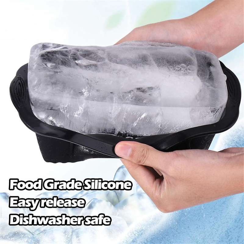 2PCS Extra Large Ice Block Mold Ice Molds for Ice Bath Silicone Ice-Cube Molds for Cold Plunge or Co