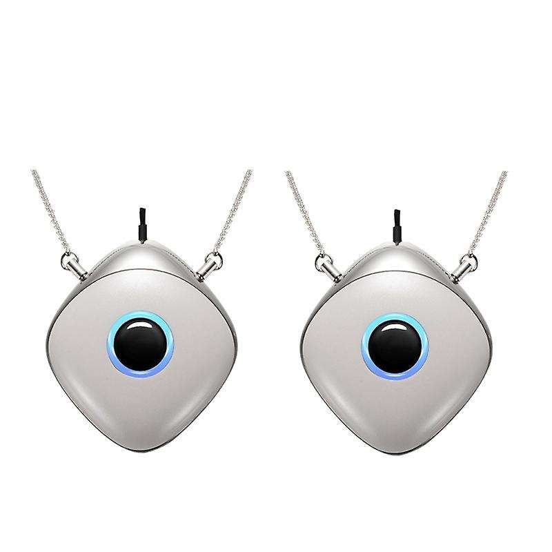 2PCS Fashion Personal Wearable Air Purifier Necklace Mini Portable Air Freshener Ionizer Negative Io