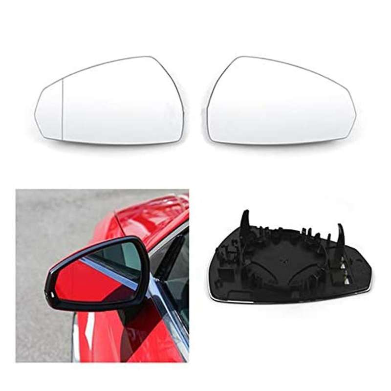2Pcs for - A3 S3 2014-2020 Wing Door Mirror Glass Heated 8V0857535D 8V0857536D