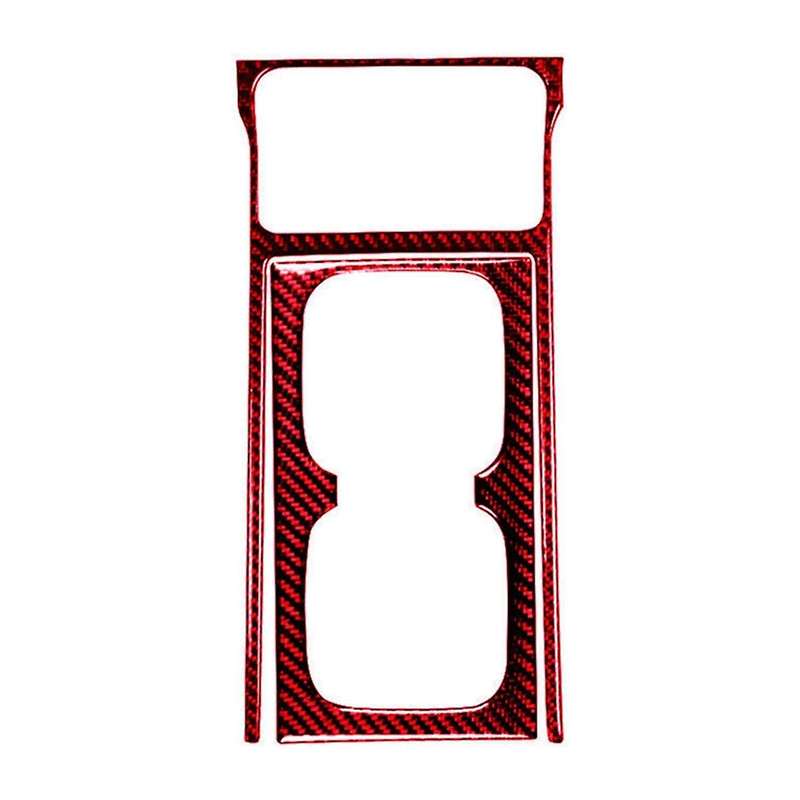 2pcs for 2006-2011 Red Carbon Fiber Interior Center Cupholder Cover Trim