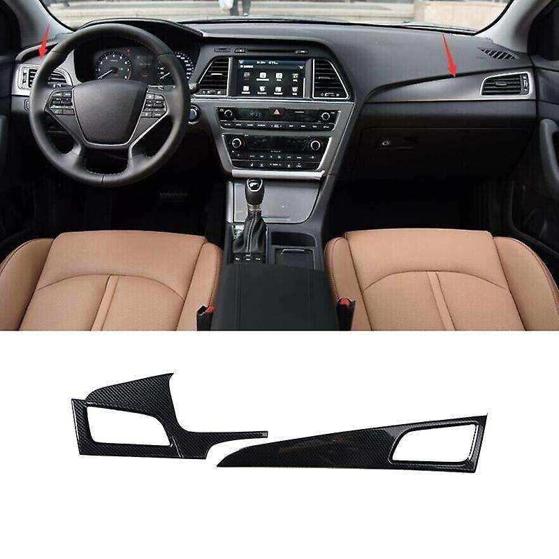 2Pcs for 2015-2017 Carbon Fiber Side Dash L&R A/C Air Conditioner Outlet Vent Cover Panel Trim
