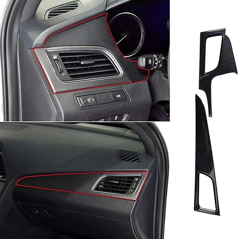 2Pcs for 2015-2017 Carbon Fiber Side Dash L&R A/C Air Conditioner Outlet Vent Cover Panel Trim