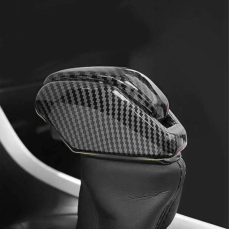2Pcs for 2019 2020 ABS Carbon Fiber Interior Gear Shift Head Decorative Cover Trim Accessories