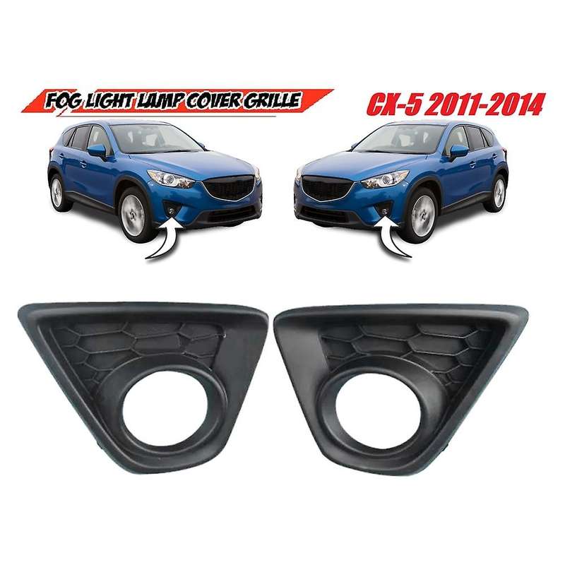 2Pcs for -5 CX5 2011-2014 L+R Fog Light Lamp Cover Front Bumper Lower Grille Grill