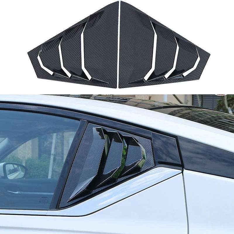 2PCS for Altima 2019-2021 Rear Side Window Louvers Scoop Shades Cover Blinds Accessories, Carbon Fib