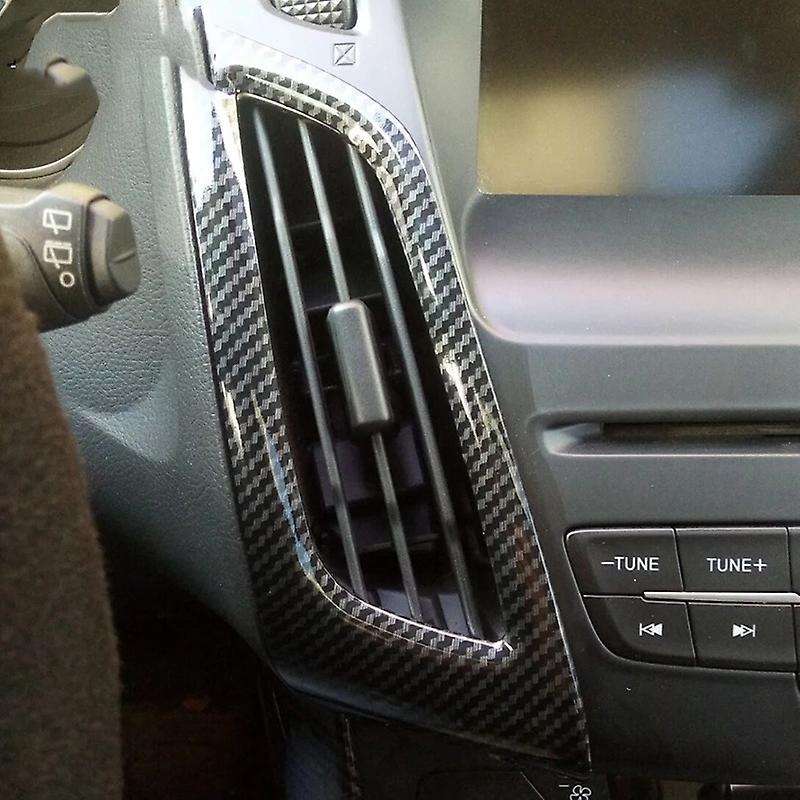 2PCS for Focus MK3 2012-2014 Carbon Fiber Color ABS Interior Dashboard Air Conditioner Vent Outer Fr