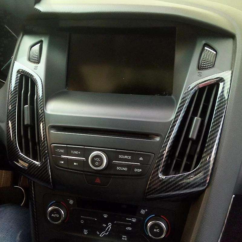 2PCS for Focus MK3 2012-2014 Carbon Fiber Color ABS Interior Dashboard Air Conditioner Vent Outer Fr