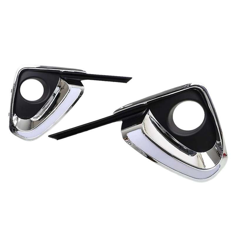 2Pcs for Fortuner 2018 Daytime Running Light White and Yellow Dual Color LED Daytime Running Light R
