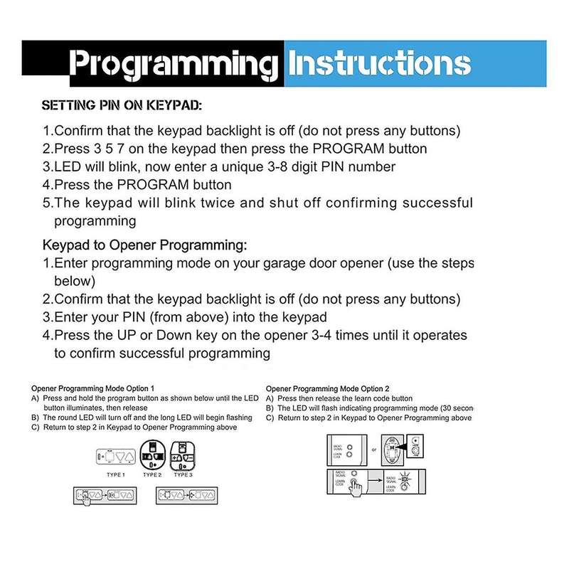 2PCS for Genie Garage Door Opener Keypads, -R -BX 37332R Overhead Garage Door Opener, Wireless Garag