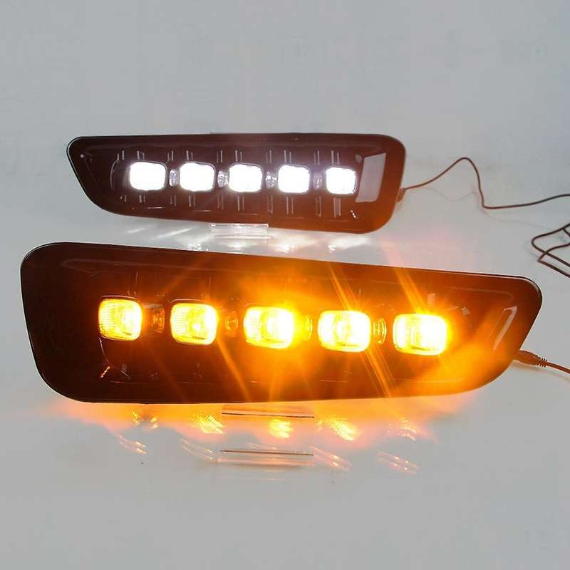 2Pcs for LED Daytime Running Light New Streamer Double Color Car Light