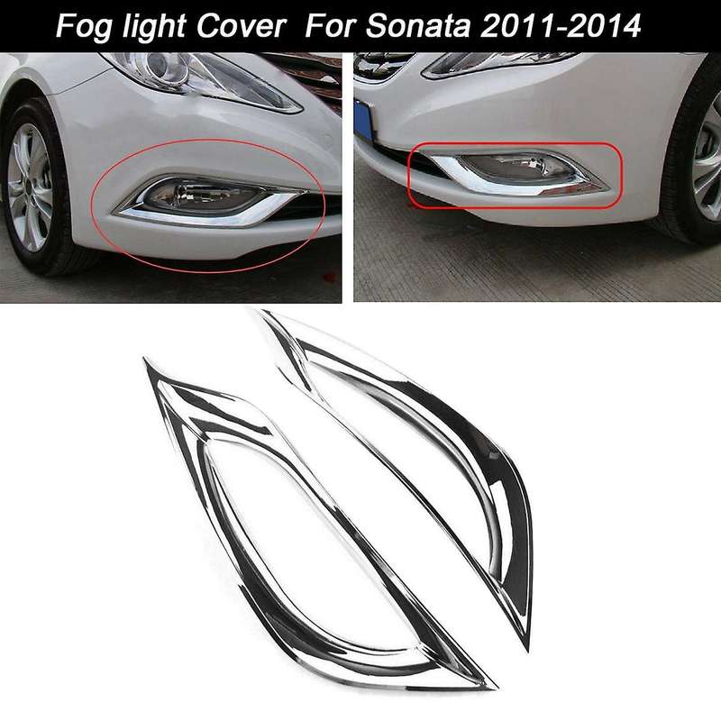 2pcs for I45 2011-2014 Chrome Front Bumper Fog Light Lamp Cover Trim Molding