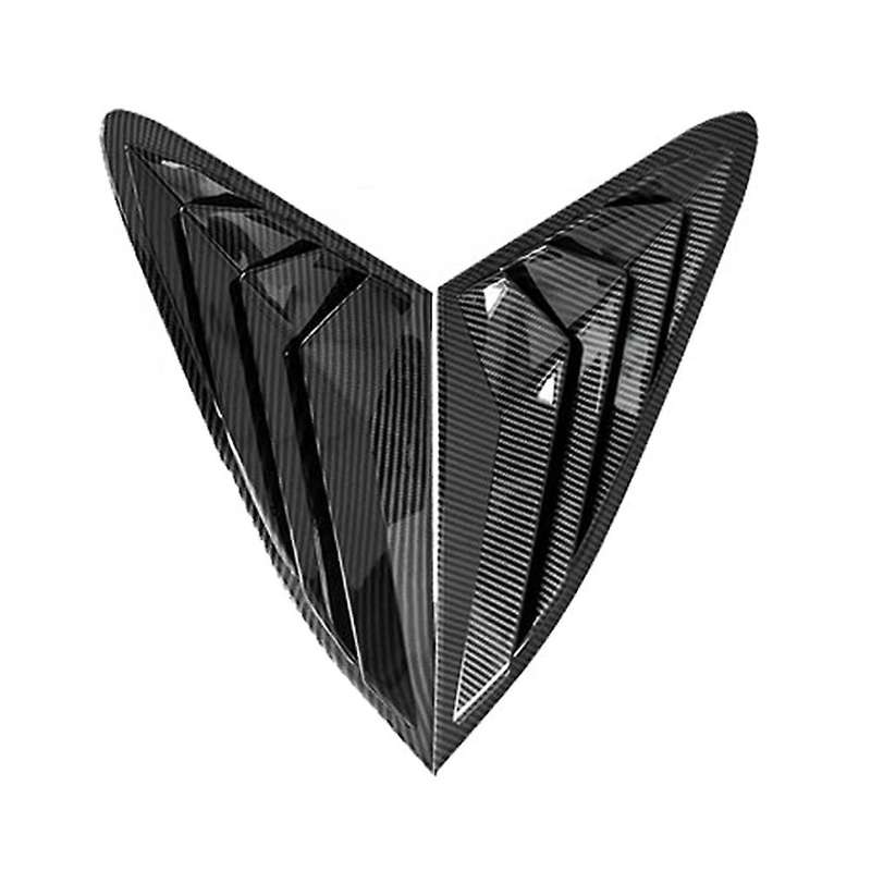 2PCS for K5 2020 2021 2022 Carbon Fiber Rear Side Window Louvers Scoop Shades Cover Decor Trim Acces