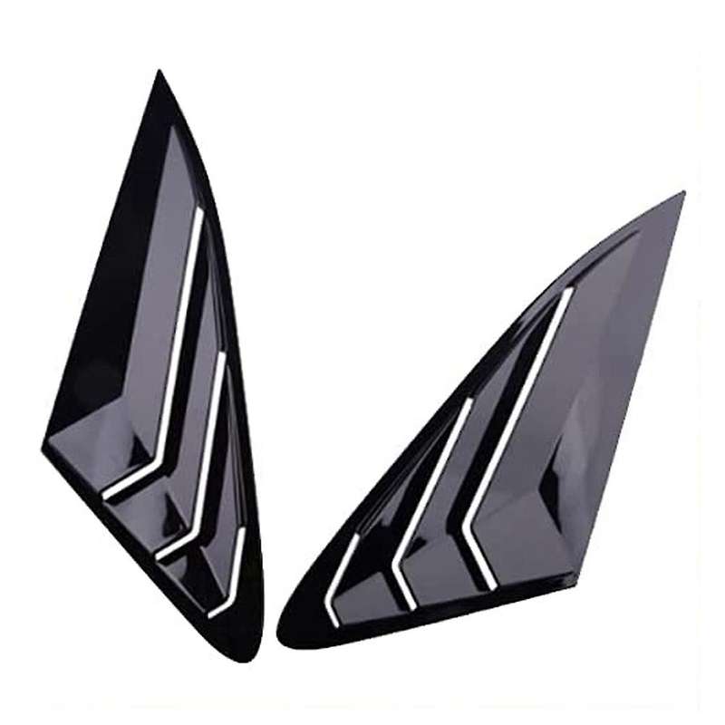 2PCS for K5 2020 2021 2022 Black Rear Side Window Louvers Scoop Shades Cover Decor Trim Accessories