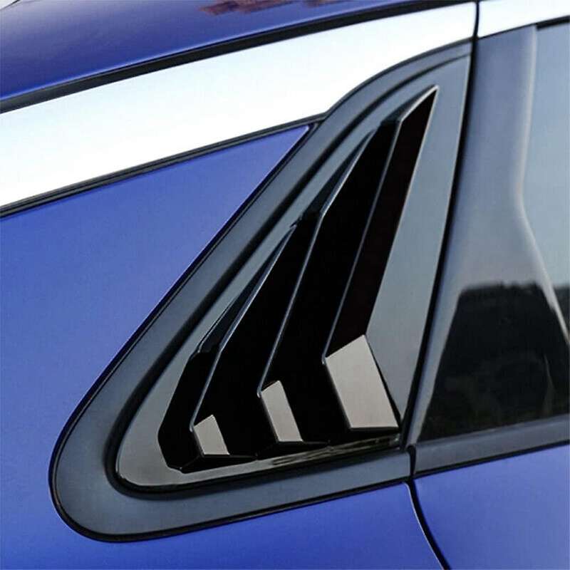 2PCS for K5 2020 2021 2022 Black Rear Side Window Louvers Scoop Shades Cover Decor Trim Accessories