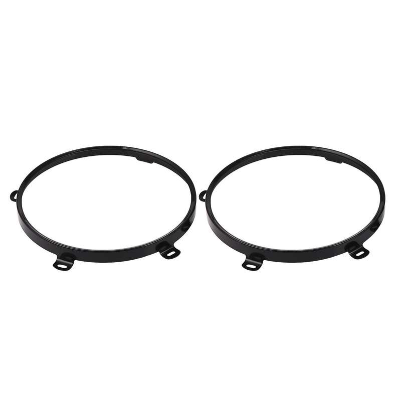 2Pcs for Jeep Wrangler Jk Tj 07-17 7-Inch Led Headlight Round Ring Mounting Bracket for Headlight M