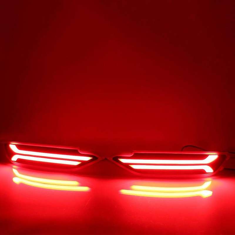 2Pcs for New LED Rear Warning Brake Bumper Lights