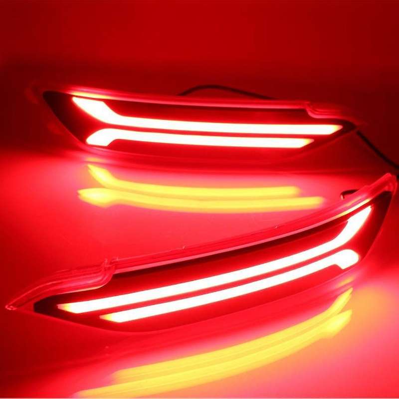2Pcs for New LED Rear Warning Brake Bumper Lights