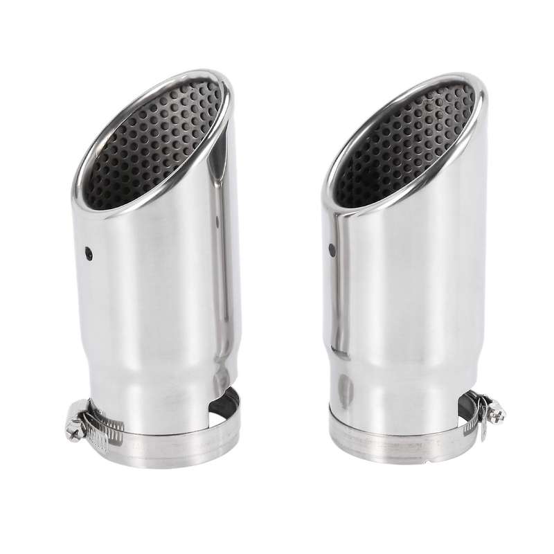 2pcs for Mercedes Benz C180 Car Exhaust Muffler Tip Stainless Steel Pipe Chrome Modified Car Rear T