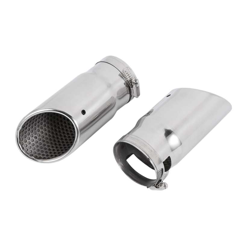 2pcs for Mercedes Benz C180 Car Exhaust Muffler Tip Stainless Steel Pipe Chrome Modified Car Rear T
