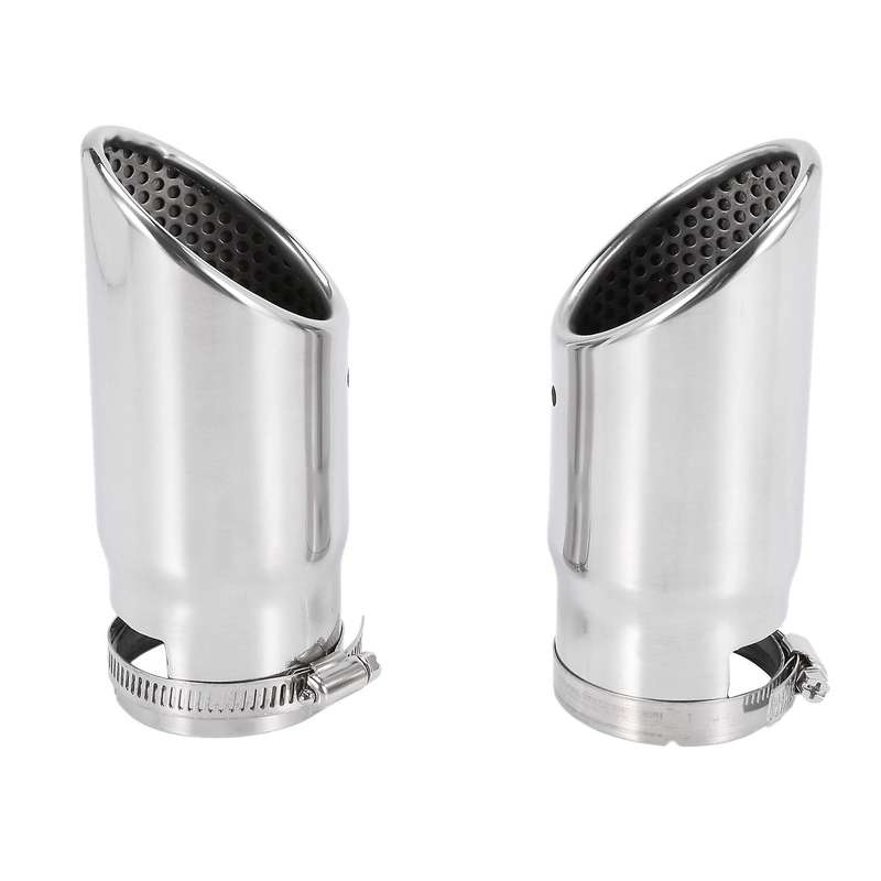 2pcs for Mercedes Benz C180 Car Exhaust Muffler Tip Stainless Steel Pipe Chrome Modified Car Rear T