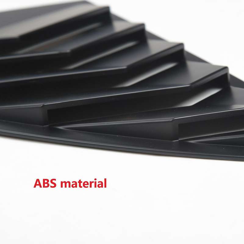 2PCS for Model Y 2021 Car Rear Side Window Louvers Scoop Shades Cover Blinds Accessories, Bright Bla