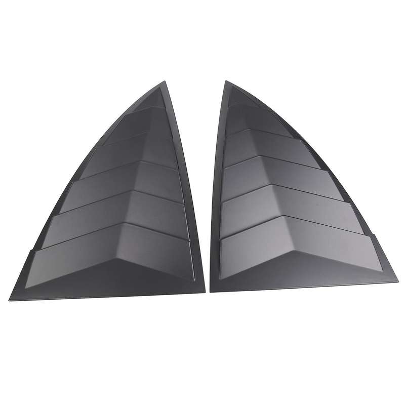 2PCS for Model Y 2021 Car Rear Side Window Louvers Scoop Shades Cover Blinds Accessories, Matt Black
