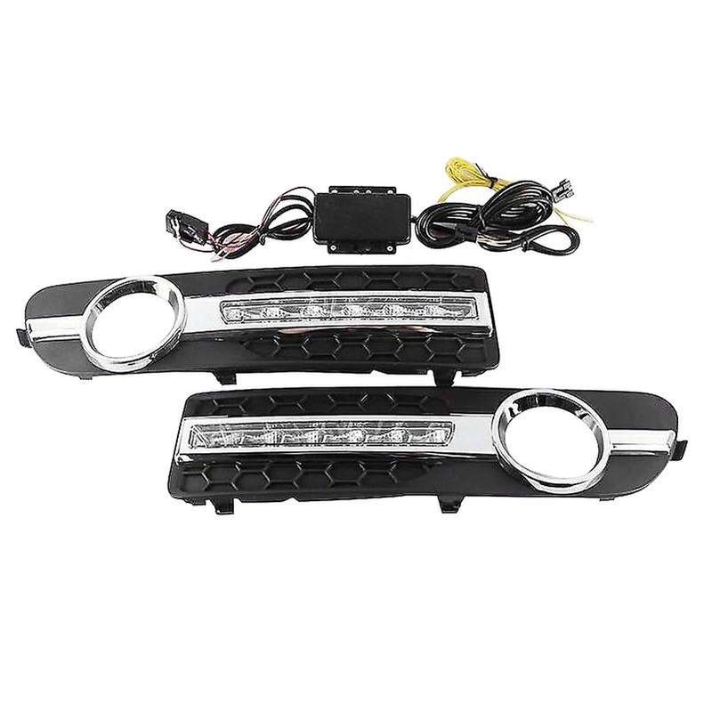 2PCS for S80 2009-2013 Car LED DRL Daytime Running Lights with Turning Signal Fog Lamp Auto Lights