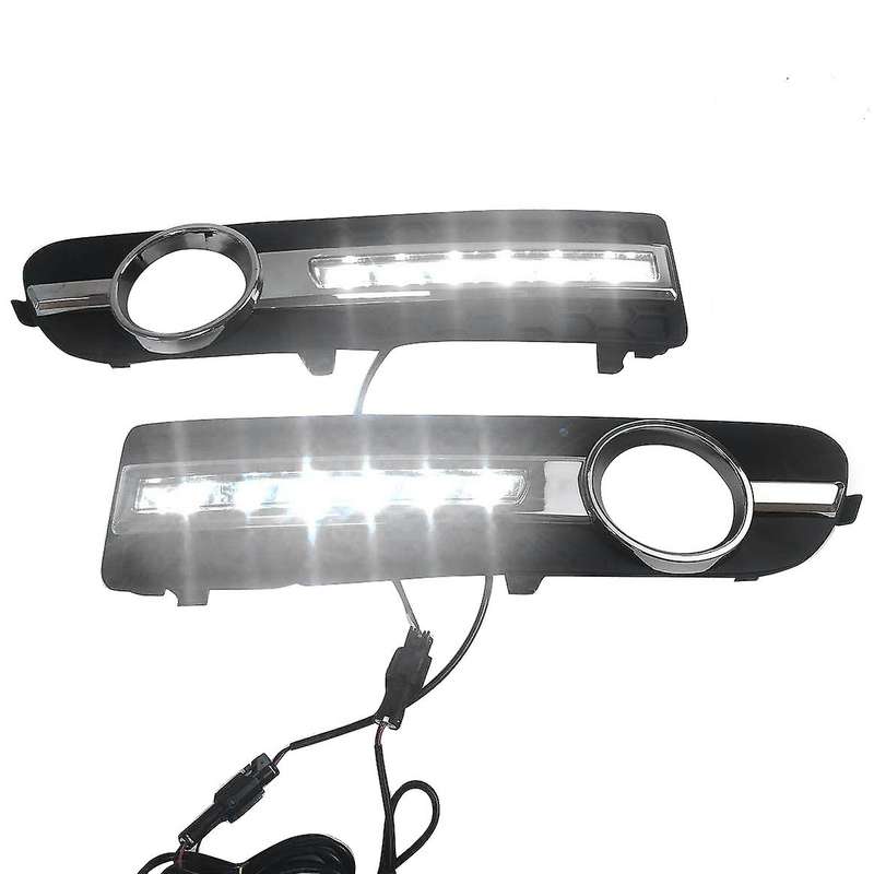 2PCS for S80 2009-2013 Car LED DRL Daytime Running Lights with Turning Signal Fog Lamp Auto Lights