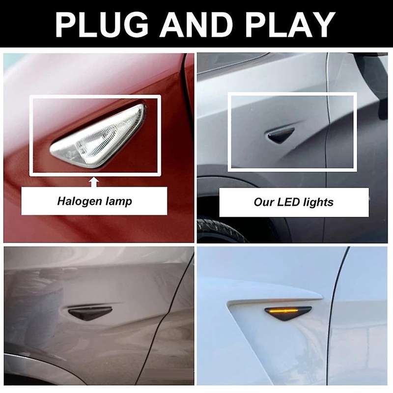 2pcs for X3 F25 X5 E70 X6 E71 E72 2007-2014 Led Dynamic Side Marker Turn Signal Blinker Side Light