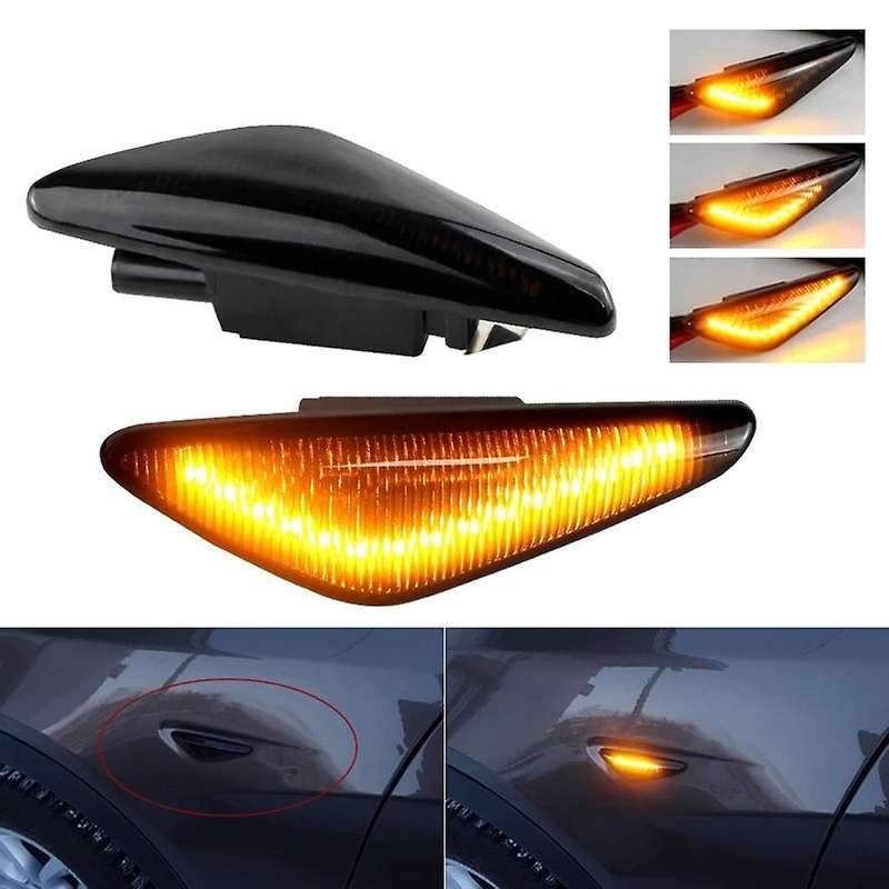 2pcs for X3 F25 X5 E70 X6 E71 E72 2007-2014 Led Dynamic Side Marker Turn Signal Blinker Side Light