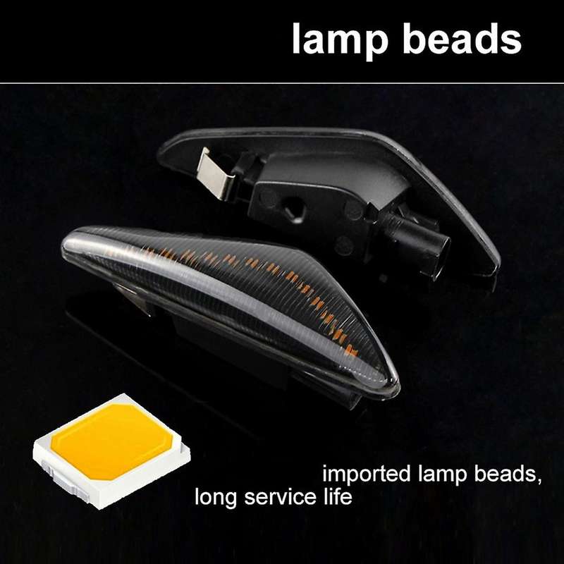 2pcs for X3 F25 X5 E70 X6 E71 E72 2007-2014 Led Dynamic Side Marker Turn Signal Blinker Side Light