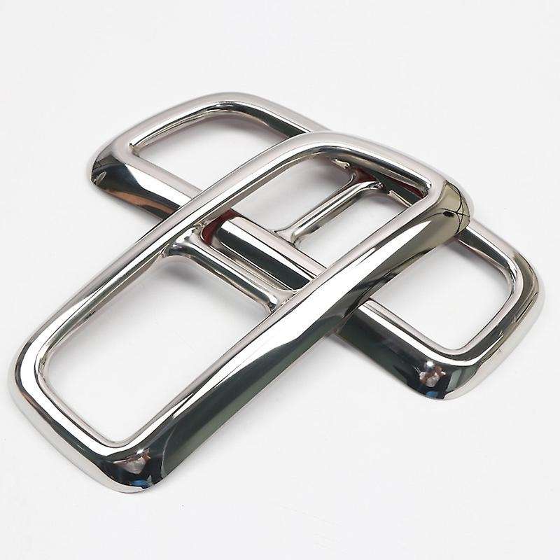 2PCS for XC90 S90 XC60 2014-2019 Car Rear Dual Exhaust Muffler End Pipe Stickers Cover Trims Accesso