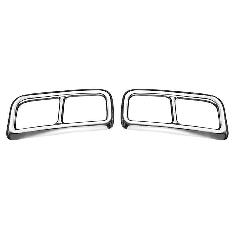 2PCS for XC90 S90 XC60 2014-2019 Car Rear Dual Exhaust Muffler End Pipe Stickers Cover Trims Accesso