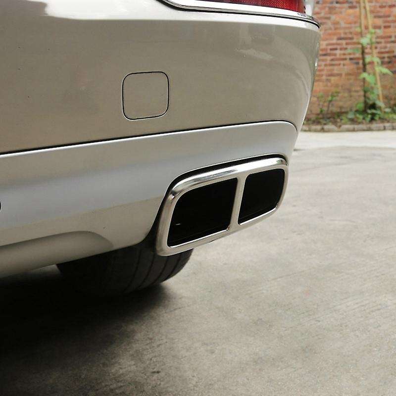 2PCS for XC90 S90 XC60 2014-2019 Car Rear Dual Exhaust Muffler End Pipe Stickers Cover Trims Accesso