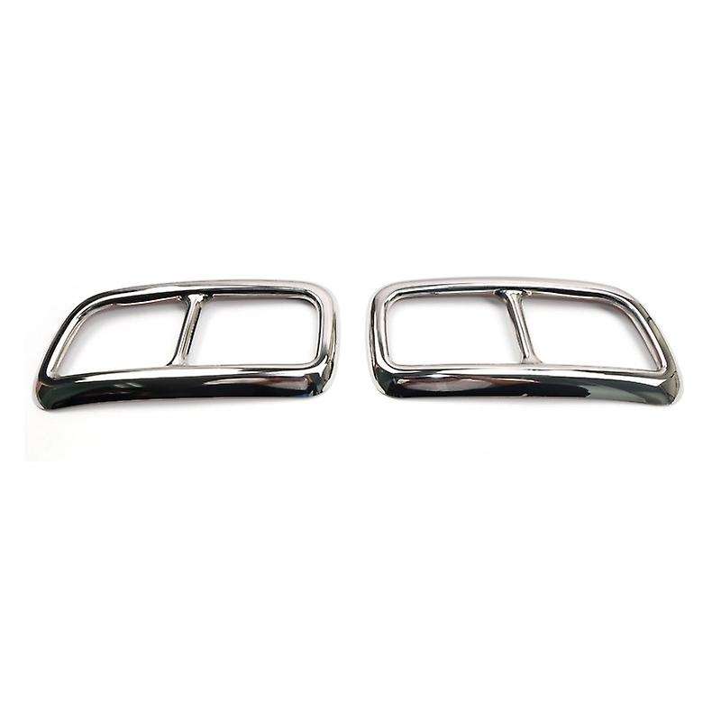 2PCS for XC90 S90 XC60 2014-2019 Car Rear Dual Exhaust Muffler End Pipe Stickers Cover Trims Accesso