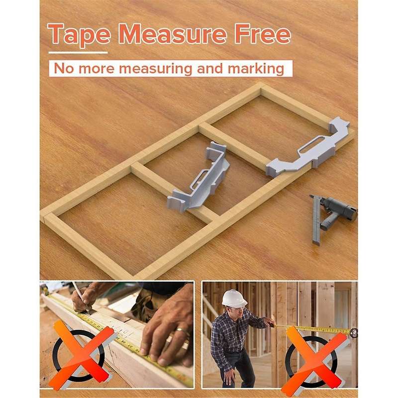2Pcs Framing Tools-16 Inch Framing Stud Layout Tool,Stud Framing Jig for 16 Inch On-Center Wall Stu