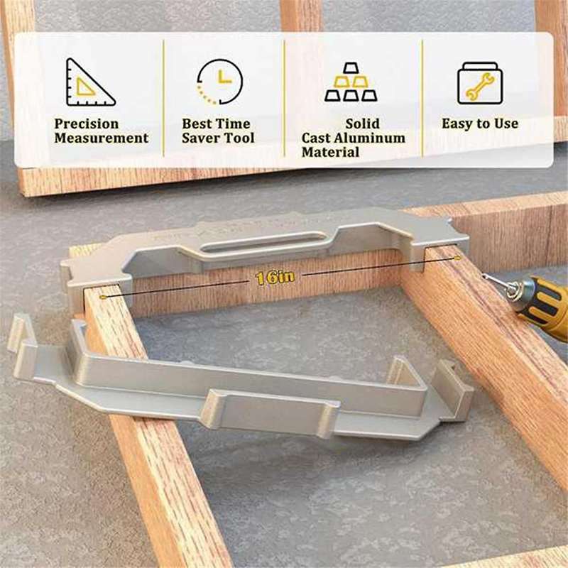 2Pcs Framing Tools-16 Inch Framing Stud Layout Tool,Stud Framing Jig for 16 Inch On-Center Wall Stu